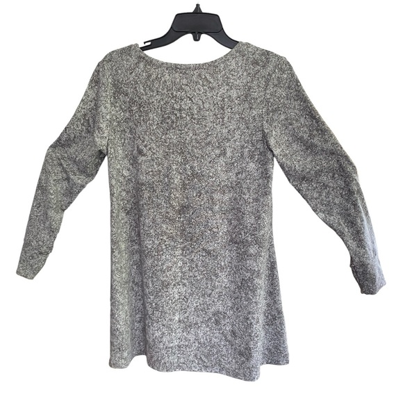 LulaRoe HAZEL Heathered Gray V-Neck Tunic Long Sleeve Tee Size XS - Picture 3 of 4